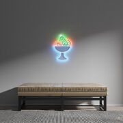 Tom Wesselmann fruit bowl neon light